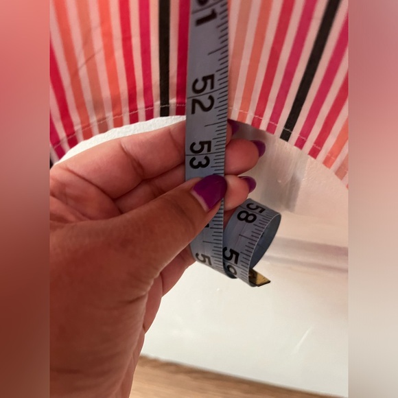 Calvin Klein tie front maxi dress. Size 10. pink with stripes. Sleeveless. - Picture 6 of 7